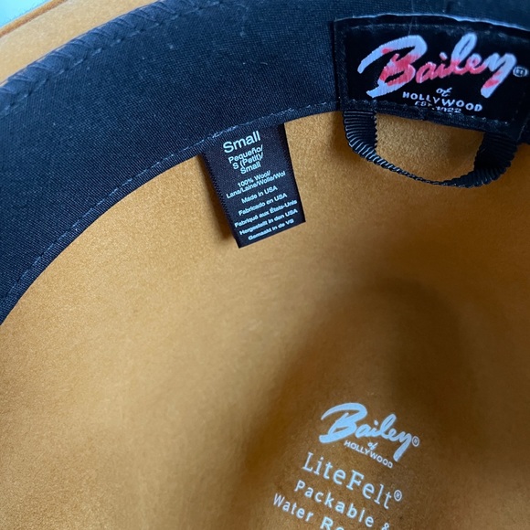 Bailey of Hollywood Wool Tino LiteFelt Fedora Hat Camel Brown Size Small - Picture 3 of 7